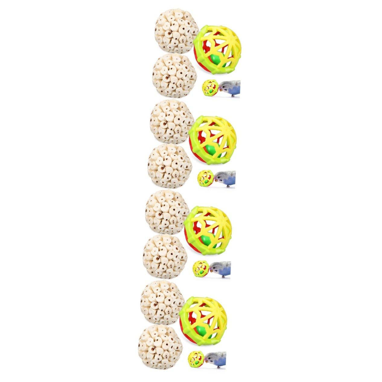 Toddmomy 12piezas Juguetes para Aves De Masticar De Goma para Entrenamiento De Coloridas y Divertidas para Periquitos Cotorras y Aves Pequeñas