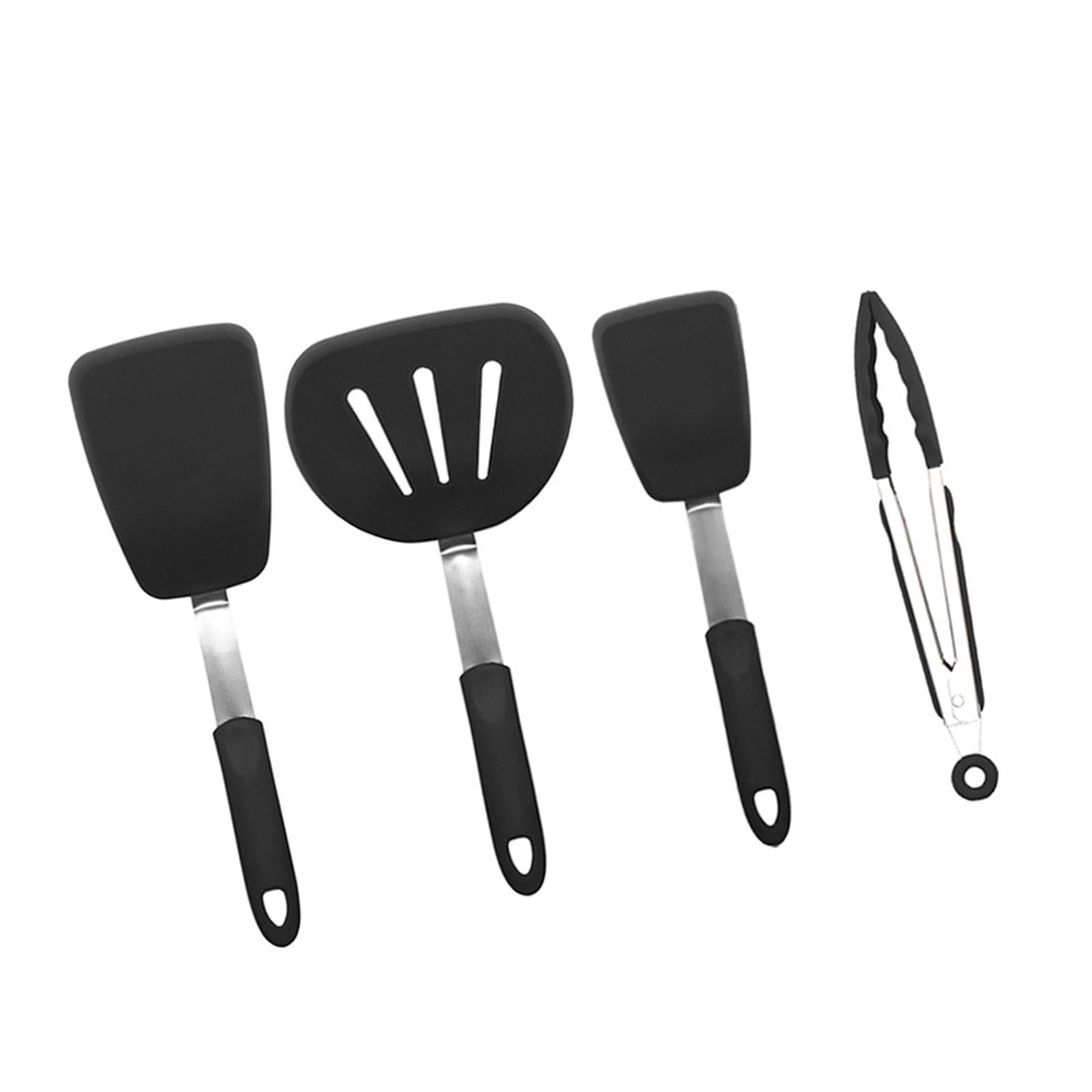 carotoe Practical Silicone Spatula for Grilling, Slotted Turner Silicone Spatula Slotted Turner Ergonomic Handle Cooking Tool