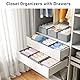 DIMJ Schubladen Organizer Kleiderschrank Organizer - Schrank Organizer Stoff Unterwäsche Organizer, Drawer Organizer Faltbare für Baby Kleidung, Hosen, Kinder Socken, 12 Stück (Hellgrau)