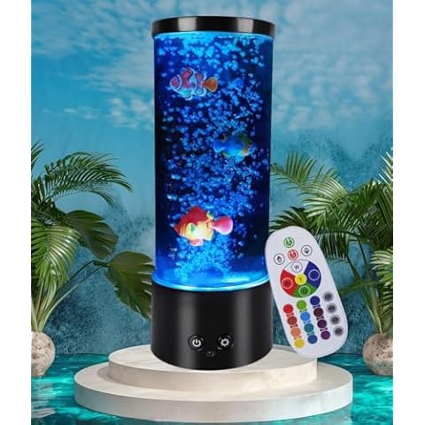 ORDERSOON Table Lamp Bubble Fish Lamp Gift for Kids Men Women Home Decoration for Room Mood Night Light for Relaxing… Cover