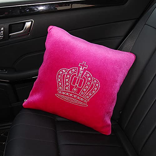 Coussin de climatisation rose oreiller de voiture pliable couronne