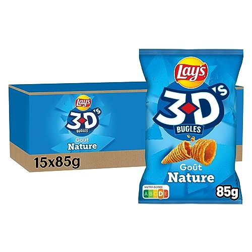 Lay's - Lay's 3D's Bugles Nature, 85 g - Lot de 15