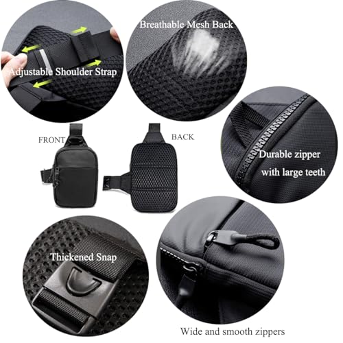Image of Mini Sling Bag for Men Crossbody,Small Chest Bag Casual Trendy Waterproof Lightweight Phone Crossover Daypack