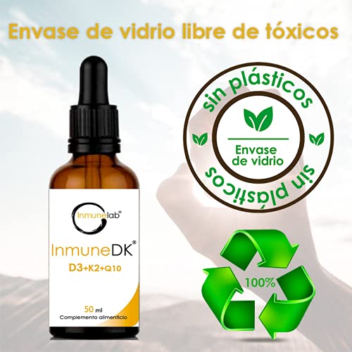 InmuneDK,Triglicéridos de Cadena Media, Vitamina D3 colicalciferol, Menaquinona K2 y Coenzima Q10, todo en una sola toma.