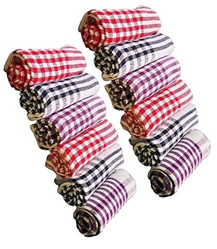 Uniq WorldCleaning Cloth Multipurpose Kitchen Napkin Table Wipe (Pack of 12), Large Size, 15×25 Inch