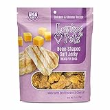 Loving Pets - Soft Chew Jerky (Bone-Shaped, Chicken & Cheese Recipe) USA Made Dog Treats
