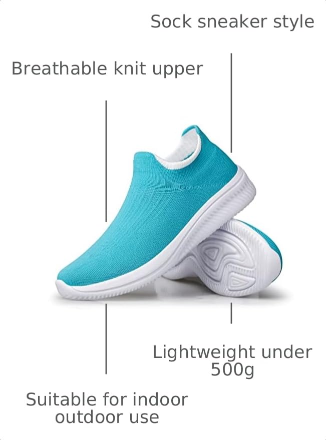 Image of vibdiv Pull-on Shoes Women Sock Sneakers Casual Lightweight Walking Jogging Yoga Indoor Outdoor Travel