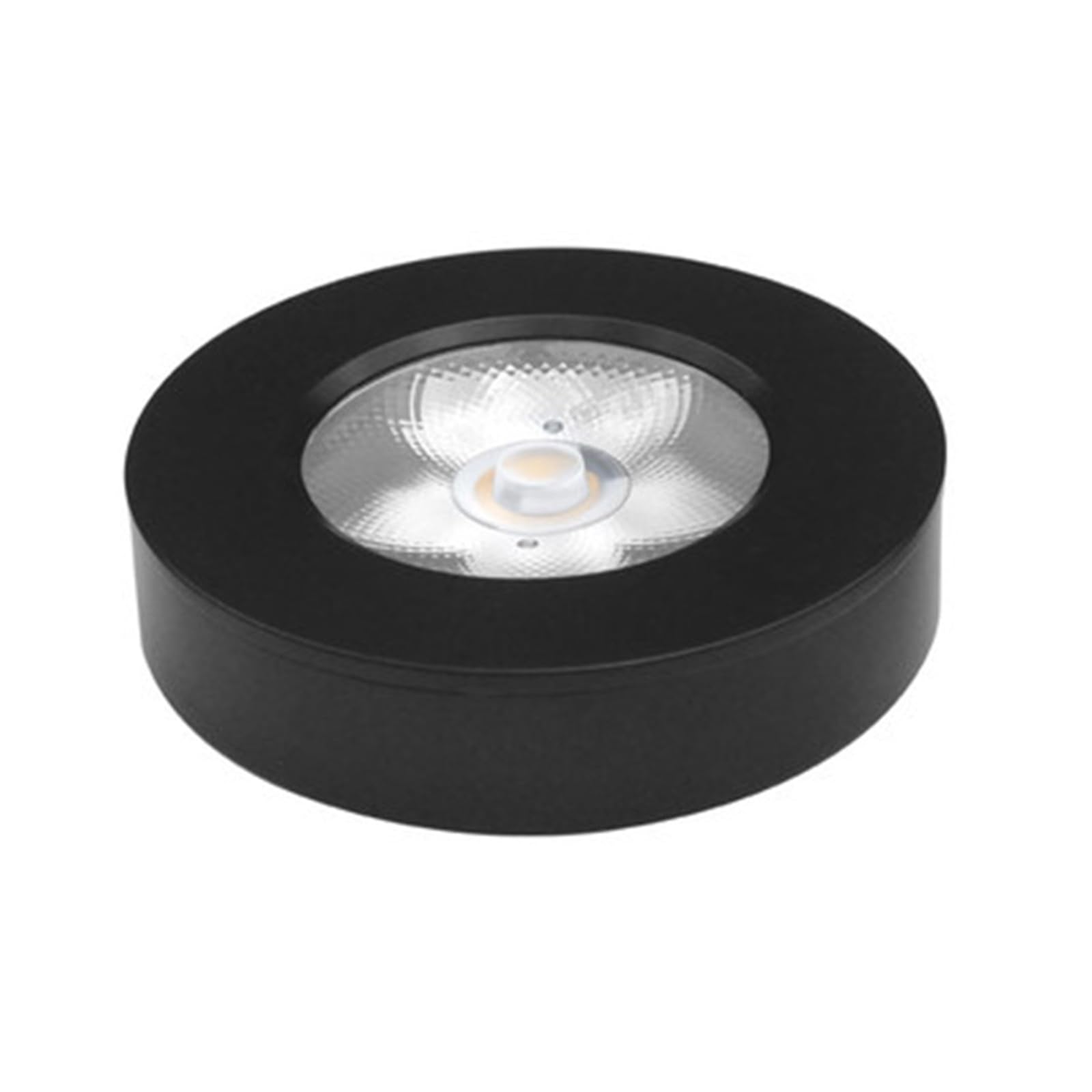 Modern Mini Ultra-Thin Spotlight, Black 5W LED Anti-Glare Round Aluminum Downlight, Indoor Spot Lamp, Ceiling Wall Accent Light Warm White-3000K