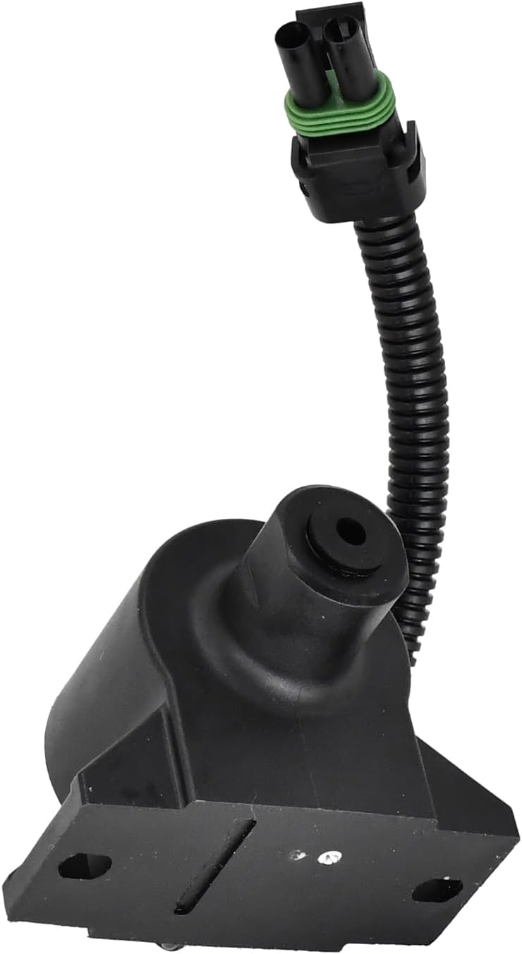 Side view of the 12V Fuel Pump showing the electrical connector and mounting base