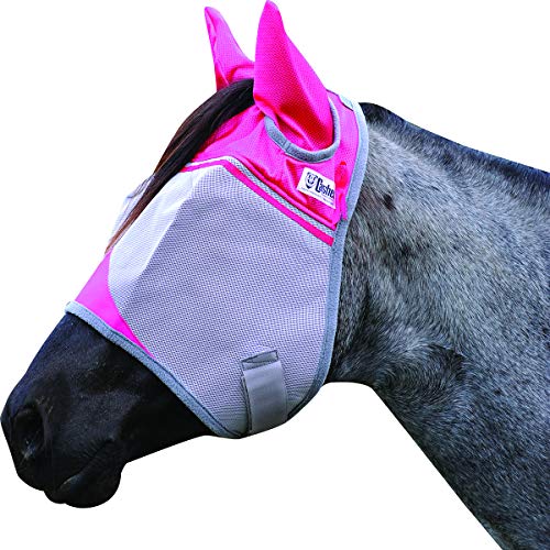 Cashel Crusader Horse Fly Mask, Standard with Ears, Horse, Pink
