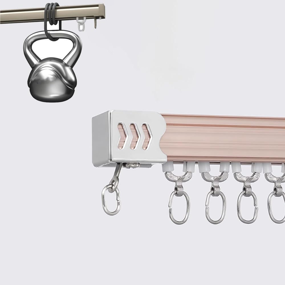 Aluminiowy karnisz 200/300/400 cm, szyna montowana na suficie do Riel Corredera, idealny do dzielenia pokoju i rozwiązań zapewniających prywatność (300 cm)