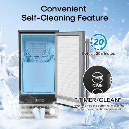 Image of ICEPURE 15 inch Under Counter Ice Maker with Drain Pump and Filter