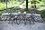C/G 3 Piece Bistro Set, Outdoor Patio Table, Anti-Rust Cast Aluminum for Front Porch & Yard (Antique Copper)