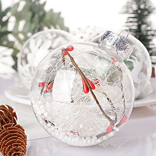 Copos de nieve rellenos de espuma navideña Uqezagpa para adornos de árbol de Navidad blanco 6