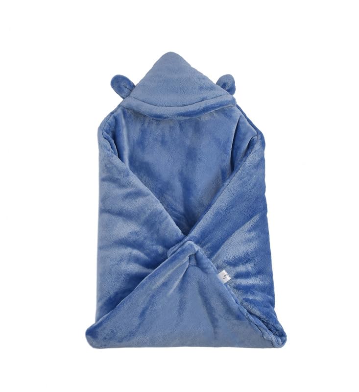 Image of Florida All Season AC Baby Blanket Swaddler Wrapper Flannel Soft and Comfortable for 0-5 Years Babies with Adorable Prints and Designs (Wrap Blue)