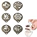 Produktbild LxwSin Kaffee Schablonen Edelstahl, Kaffee Schablonen Set, 6 Stück Barista Cappuccino Kaffee Kunst Vorlagen, Latte Art Personalisierte Schablone DIY Schablonen Vorlagen für Kaffee Kuchen Dekorieren