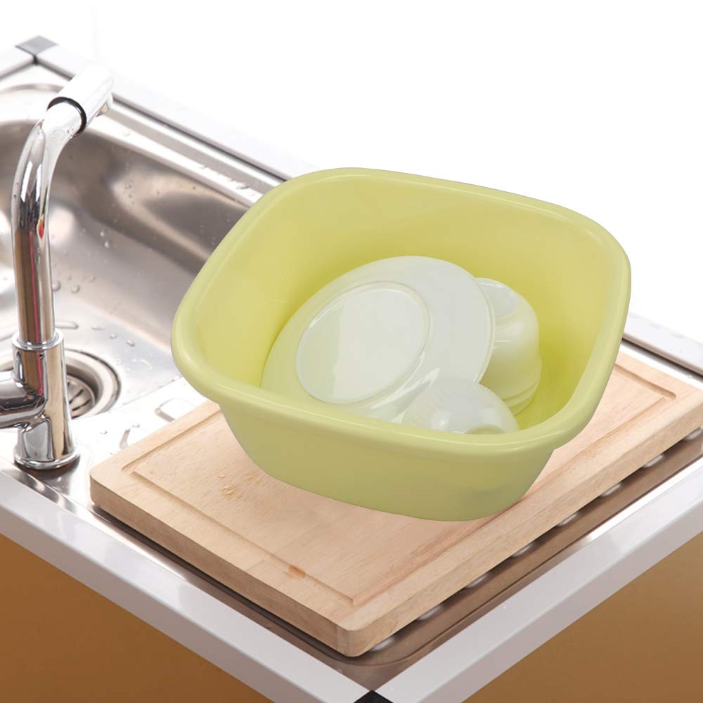 Bacinella Plastica Quadrata Colorato Set di 4, Lavabo Bambino, Bacinelle in Plastica