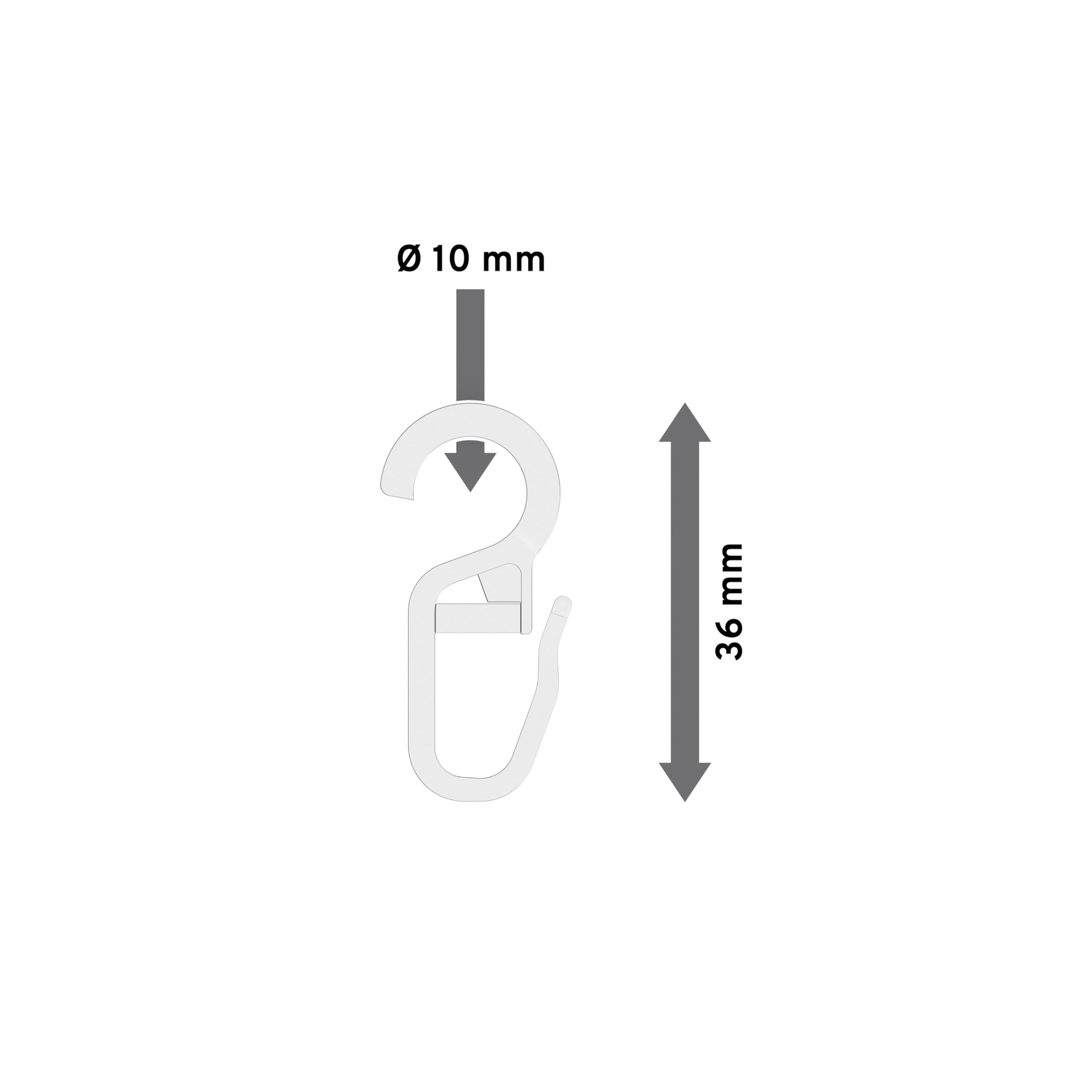 Interdeco Gardinenringe mit Faltenhaken/Holz-Ringe in Buche für Gardinenstangen 28 mm Ø (20 Stück)