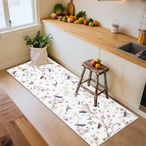 Tapete corredor lavable 2x6 floral ave miniatura 4