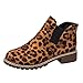 HDSFETG Bottes Femme Courtes Dames Troupeau Chaussures pour Femmes Mode Bottes décontractées Chaussons léopard Filles Bottes pour Femmes Talons pour Femmes Décapant Sexy