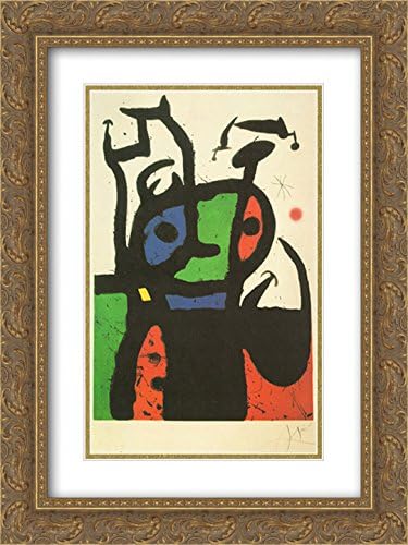 The Matador 2X Matted 20x24 Gold Ornate Framed Art Print by Joan Miro
