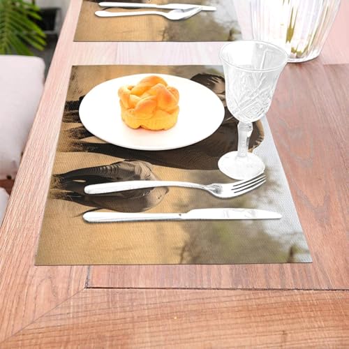 Set de table antidérapant motif éléphant pour protéger la table de cuisine