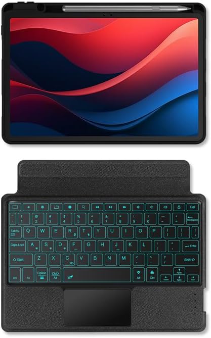 Keyboard Case Compatible with Lenovo Tab M11 11 inch,Magnetic Detachable Backlit Keyboard with Trackpad, Case with Adjustable Landscape/Portrait Stand