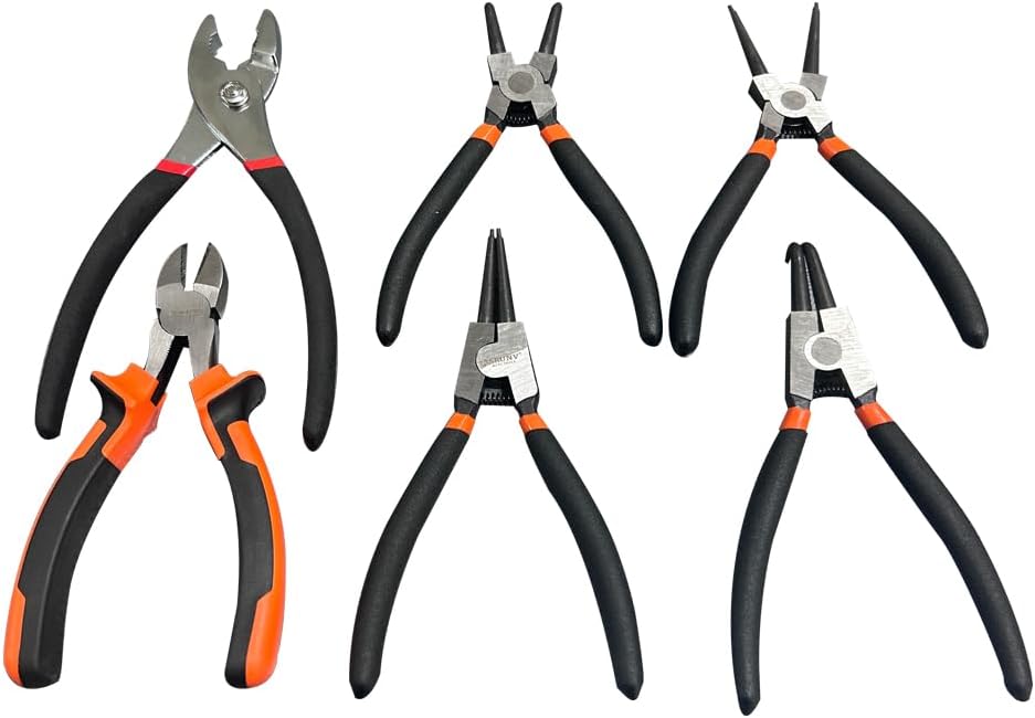 JZD Tool Set in EVA Foam Tray, 25 Pieces Pliers & Screwdrivers Mechanic, for Cabinets and Tool Boxes