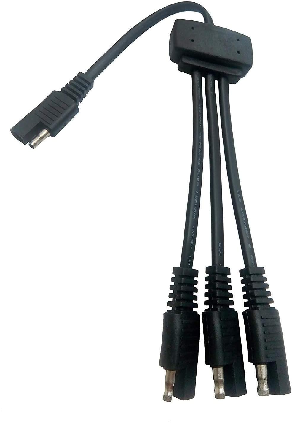 Panel Combiner 3 to 1 Extension Wire With SAE Adapters Connector for Expanding Solar Battery Charger & Maintainer to One 12 Volt Battery