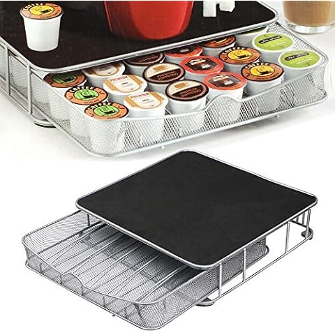 Coffee Machine Stand & 36 Capsule Pod Holder Storage Drawer for Nespresso & Dolce Gusto Capsules (1) Cover