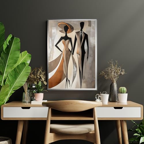 Tableau sur toile couple élégant idée cadeau de mariage originale - 3