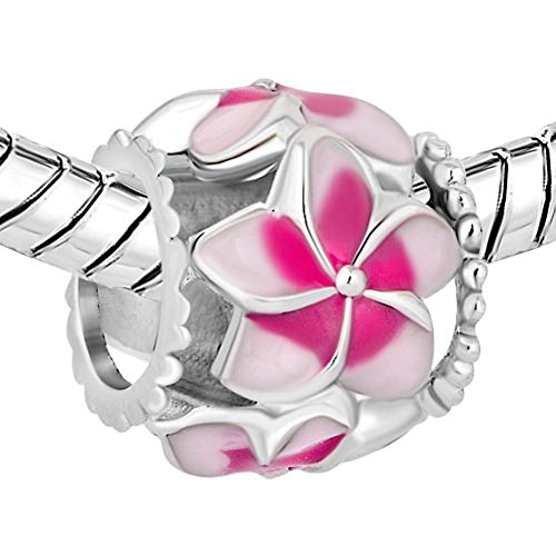 Uniqueen, charm in stile floreale smaltato, charm