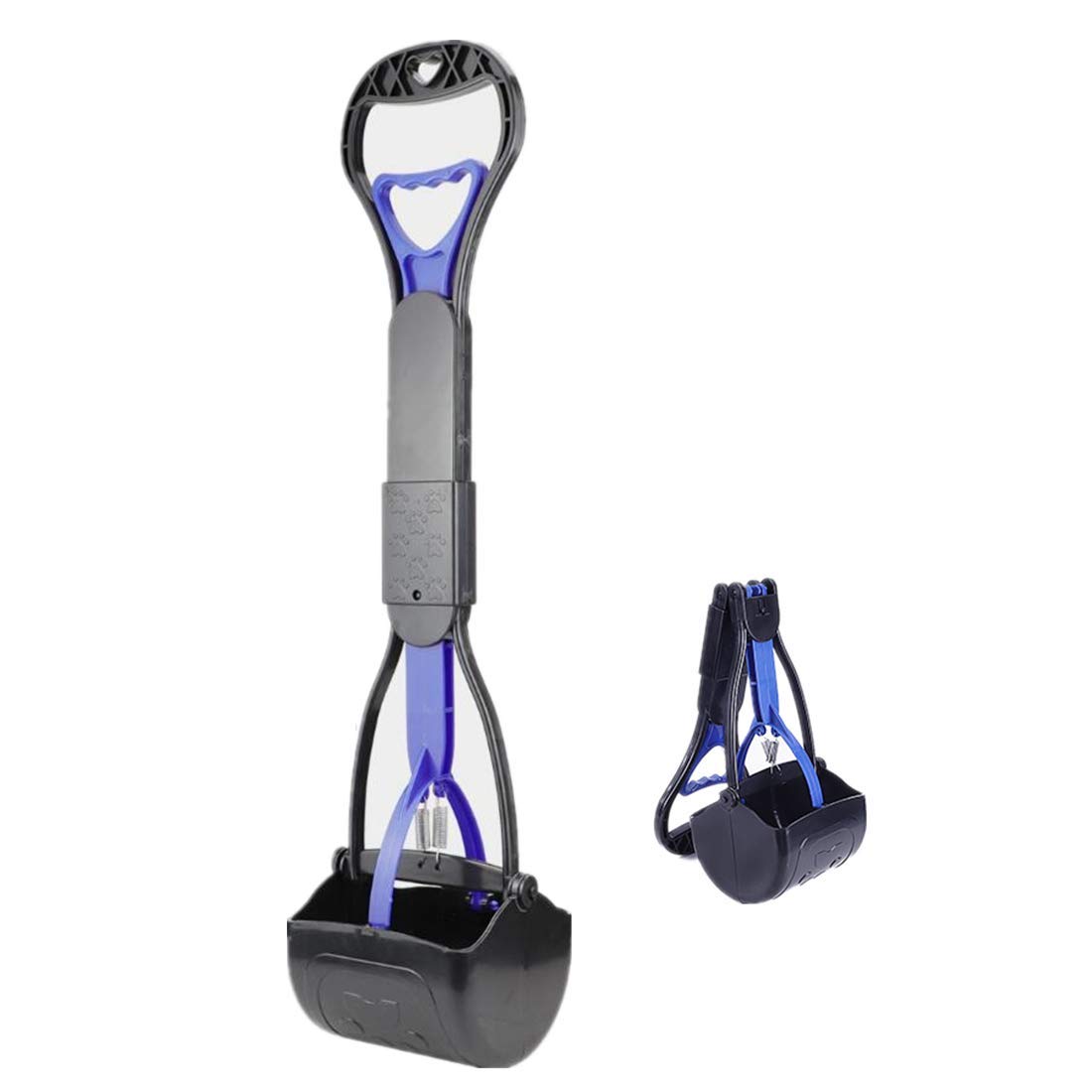 Dog Pooper Scooper, 28 inch Foldable Long Handle Poop Scoop Pickup Medium and Large Dogs Animal Waste for Easy to Use in Grass, Dirt and Gravel