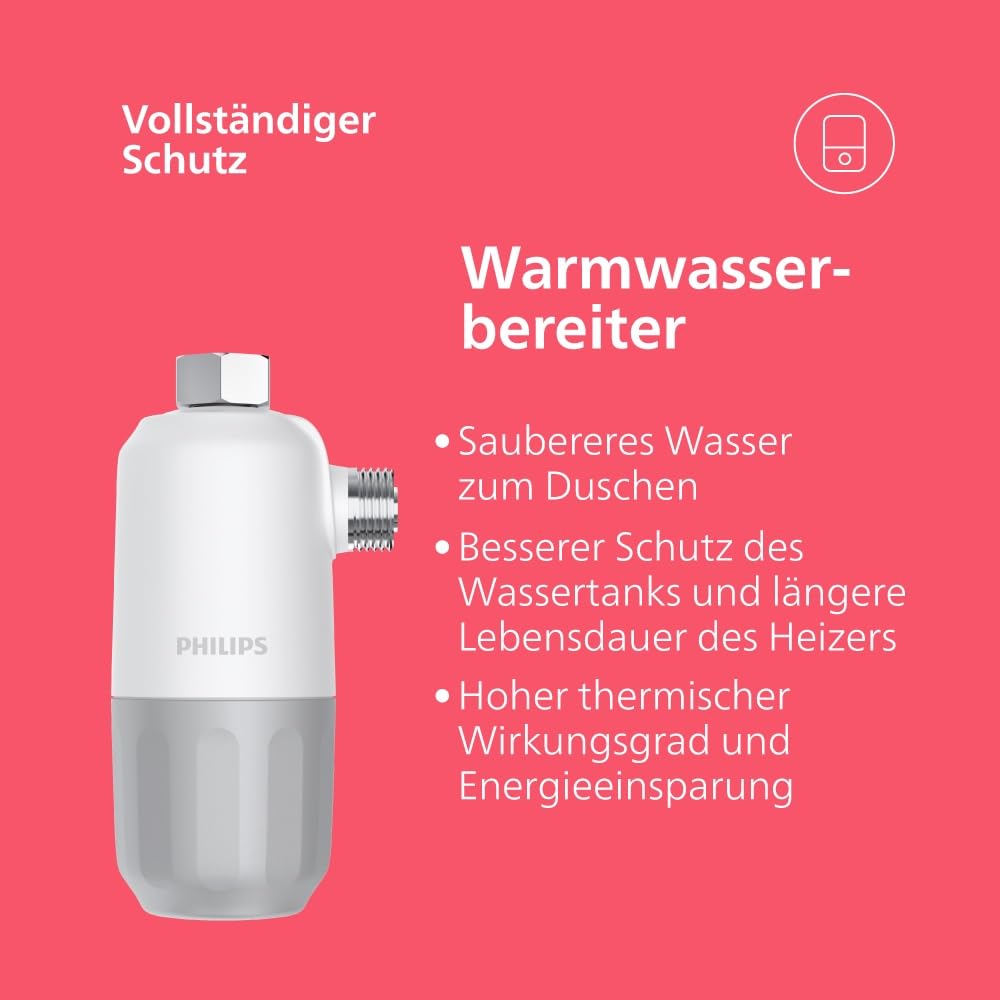 Philips Water, Kalkschutz-Ersatzfilterpatrone AWP183/10, 3-stufige Filterung, 27.000 l Filterkapazität