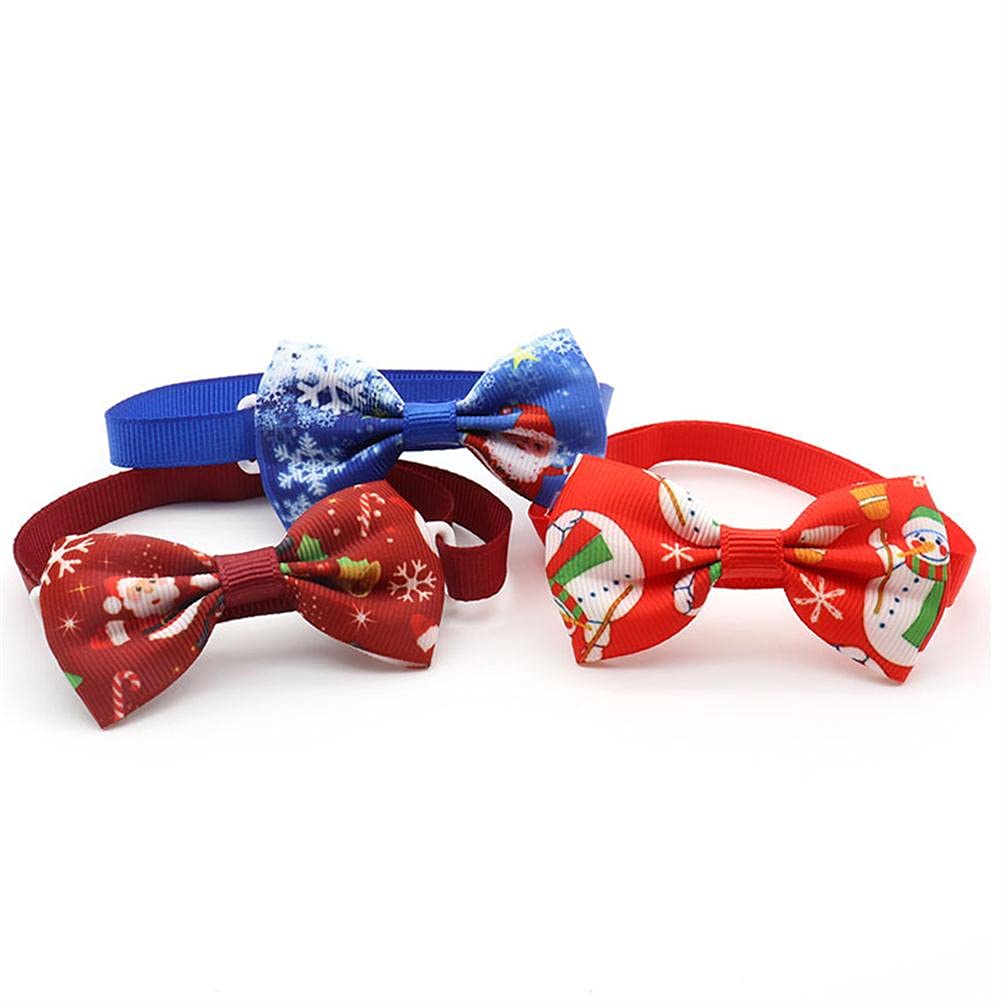 VOUNEDA 50PCS Dog Bow Tie, Adjustable Christmas Collar for Small Dogs Pet Accessories Necktie for Most Pets - Image 3