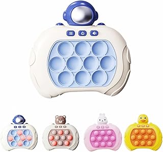 Cool Pocket Game for Kids, Quick Push Bubble Competitive Game Console Series, Children's Decompression Breakthrough Puzzle Game Machine, Mini Portable (A)