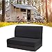 Eysbiy Copridivano per Camper, 1 set (2 pezzi) Jacquard Copricuscini Elasticizzati per Camper Lavabile Fodere Cuscini Dinette RV Coprisedili per Caravan Coprischienale e Copripanca (Nero) immagine