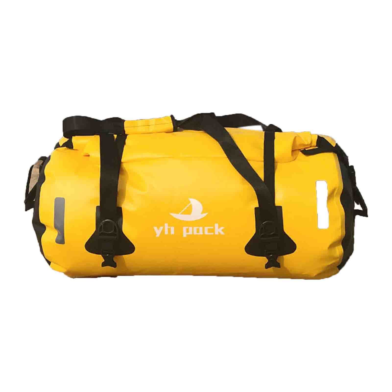 Sport résistant à l'eau 80L, Sac étanche Multifonction, Sac étanche Protection, Parfait pour Le Paddle, Le Kayak, Le canoë, Le Camping, la pêche, la Natation, Le Rafting, Jaune