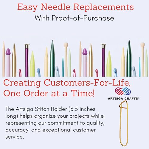 Image of ChiaoGoo Red Lace 40 inch (102cm) Circular Knitting Needles US Size 10.75 (7mm) Stainless Steel 7040-10.75 with Stitch Holder