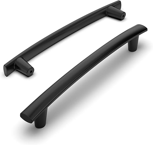 Coinkoly Paquete de 10 manijas de gabinete de cocina color negro mate, tiradores centrales de 6.3 pulgadas, accesorios de gabinete de cocina para