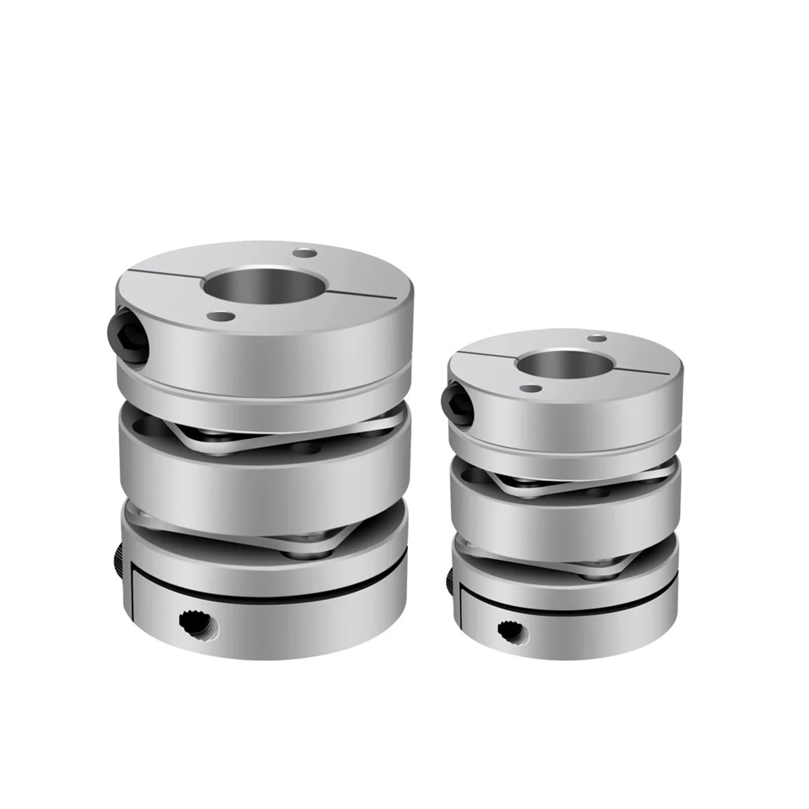 Accouplement élastique à double diaphragme en alliage d'aluminium, connecteur D19 mm L26 mm, vis à billes, servomoteur pas à pas, 1 pièce(6x6)