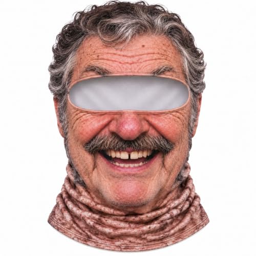 Ski Mask 3D Print Windproof,Old Man Ski Mask Funny Realistic Face - image 1