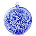 Friendship Ball Cobalt Blue Web Design 4 Inch Kugel Iridized Witch Ball by Iron Art Glass Designs