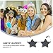 Garneck A Pair of Unusual Star-Shaped Rimless Sunglasses for Women, Irregular Fashion Sunglasses for Cosplay Parties and Photo Shoots, Gold Frame with Grey