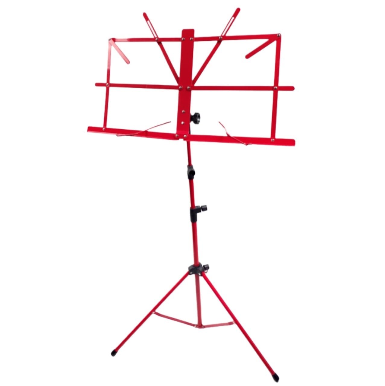 Notenhalter Für Instrumentalaufführungen Faltbarer Tragbarer Notenständer Höhenverstellbarer Notenständer Multifunktions-Musikbücherregal(Rood)