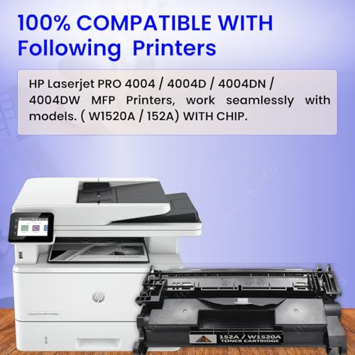 Image of ImageInfo 152A Toner Cartridge W1520A for HP 152A for HP LaserJet Pro 4004dw / 4004dn / 4004d / 4004 Series Printer Cartridge with Chip