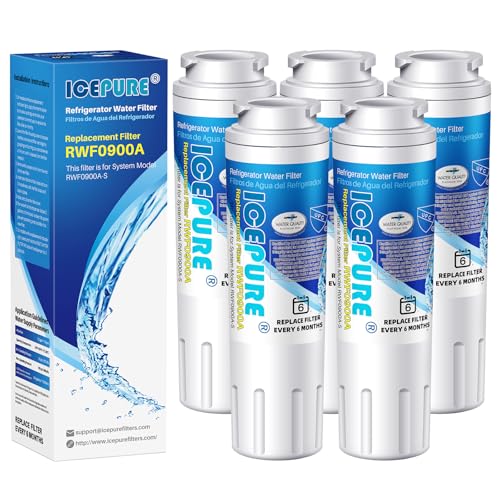 ICEPURE UKF8001 Replacement Refrigerator Water Filter For Maytag UKF8001, UKF8001AXX, Whirlpool 4396395, EDR4RXD1, 469006, EveryDrop Filter 4, RWF0900A, 5PACK