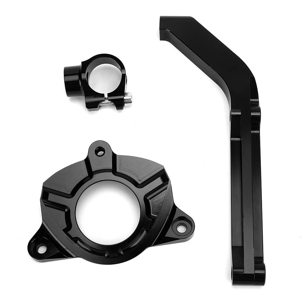 Wspornik montażowy stabilizatora amortyzatora układu kierowniczego motocykla Precyzyjny aluminiowy kęs obrabiany CNC Twardy anodyzowany czarny Zmniejsza drgania głowy Zwiększa