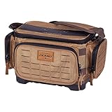 Plano Guide Series 3700 Tackle Bag, Large, Beige 1680 Denier Fabric with Waterproof Base, Includes 6 StowAway Utility Boxes, Premium Fishing Storage for Baits & Lures