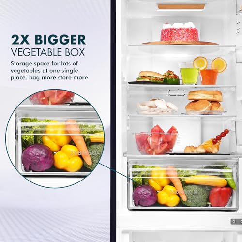 Image of Haier 237 L, 3 Star, 8 In 1 Convertible, Twin Inverter Technology, Frost Free Double Door Bottom Mount Refrigerator (HEB-243SI-P, Storm Inox)